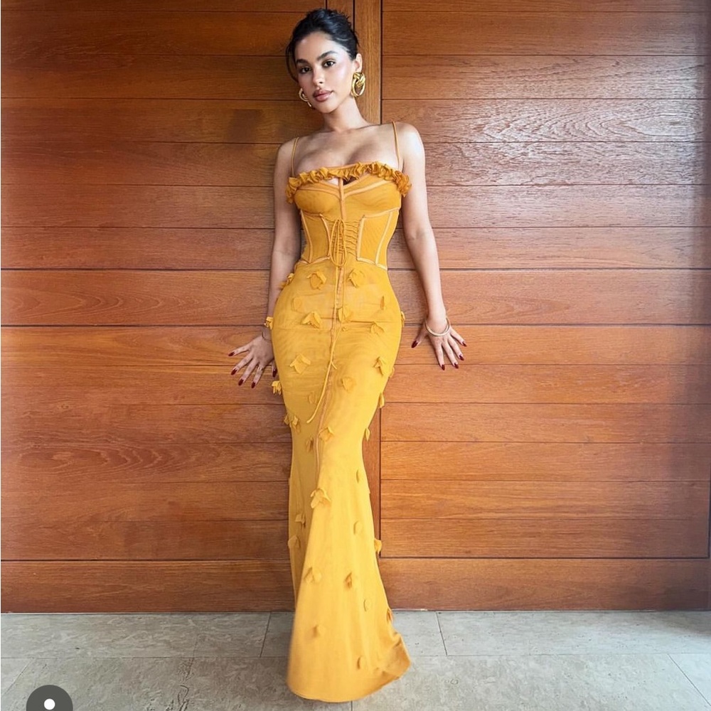 Mustard brand new designer dress